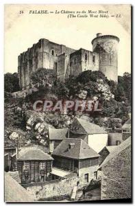 Old Postcard Falaise Chateau seen from Montmirat