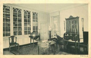 Globe Library Mount Vernon Virginia Interior Ladies 1930s Postcard 20-8931