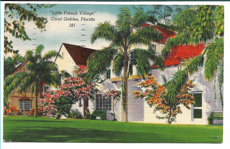 Coral Gables, FL - Little French Village - 1952