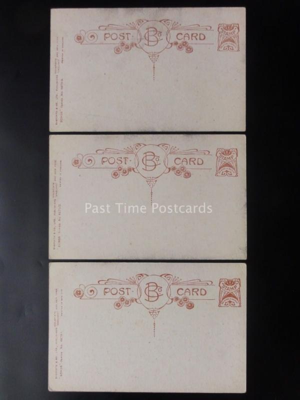 WW1 WONDERFUL ROSE OF LOVE Bamforth Song Cards set of 3 No 4879/1/2/3