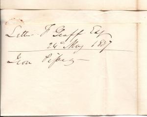 1837 Letter Sheet - Philadelphia to Boston