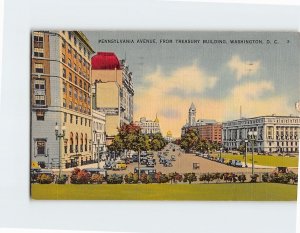 Postcard Pennsylvania Avenue, From Treasury Building, Washington, D. C.