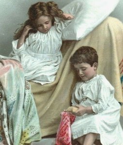 1880s Victorian Trade Card Beautiful Children Fab! &L