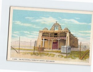 Postcard The Old Church, Pueblo Of Cochiti, Mexico