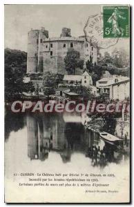 Postcard Old Clisson Chateau bati by Olivier 1 in 1223