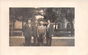 Ohio Postcard Real Photo RPPC c1910 LIMA Allen County MEN in Suits