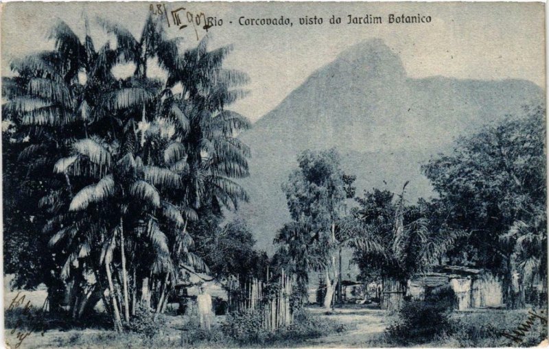 CPA AK RIO DE JANEIRO Corcovado, vista do Jardim Botanico. BRAZIL (622322)