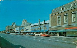 Postcard Kansas City KS Street Scene, Grants, Montgomery Ward Department Stores