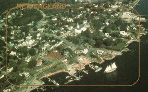 Postcard Cruising the Picturesque New England Coast Book & Tackle Shop Pub.