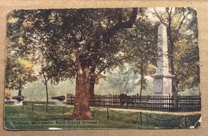 EARLY 1900'S USED .01 POSTCARD - RODMAN MONUMENT, ROCK ISLAND ARSENAL, ILLINOIS