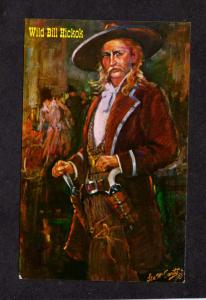 SD Wild Bill Hickok, Gunfighter, Wild West, Deadwood, South Dakota Postcard