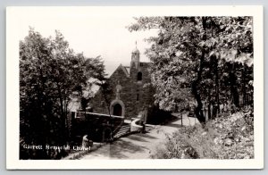 RPPC Bluff Point Penn Yan NY Garrett Memorial Church Finger Lakes Postcard Y22