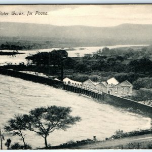 c1910s India Khadakwasla Dam Water Works Poona Pune Lith Photo Maharashtra A28