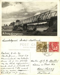 indonesia, CELEBES SULAWESI, Bridge of Sungguminasa (1939) RPPC Postcard