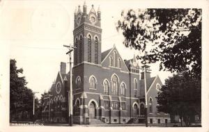 Marion Iowa ME Church Exterior Real Photo Antique Postcard K27082