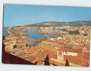 Postcard Panorama of the harbour, Palma, Spain