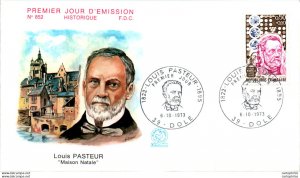 FDC France  Louis Pasteur Dole 19073 Rage Medecine