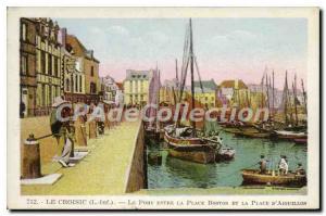 Postcard Old Croisic L Inf Port between Boston Beach and Place d'Aiguillon