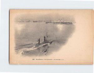 Postcard French Submarine Gymnote France