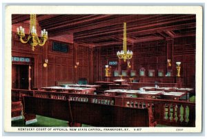 1940 Kentucky Court Appeals New State Capitol Tables Frankfort Kentucky Postcard