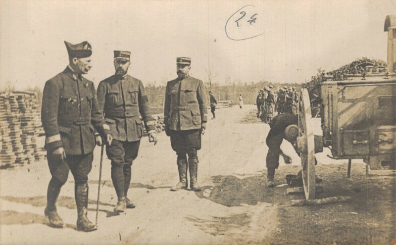 Military Group Soldiers French Army World War 1 Vintage RPPC 07.71 