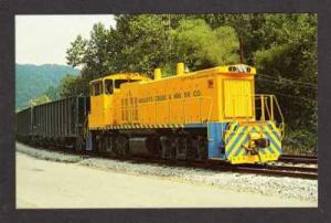 WV Kellys Creek & Northwestern Railroad Train Engine Postcard WARD WEST VIRGINIA