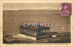 Old Postcard Saint Malo Grand Be Tomb of Chateaubriand