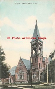 MI, Flint, Michigan, Baptist Church, 1909 PM, United Art Pub