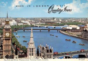 B87078 big ben and river thames from victoria tower london uk