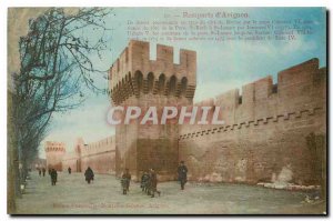 Old Postcard ramparts of Avignon