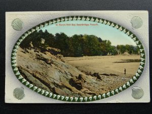 Wales PENARTH Swanbridge ST. MARY'S WELL BAY c1912 Postcard by Valentine