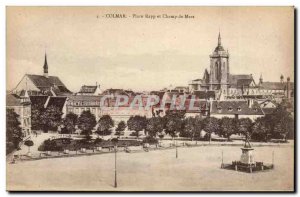 Old Postcard Colmar Place Rapp and field MArs