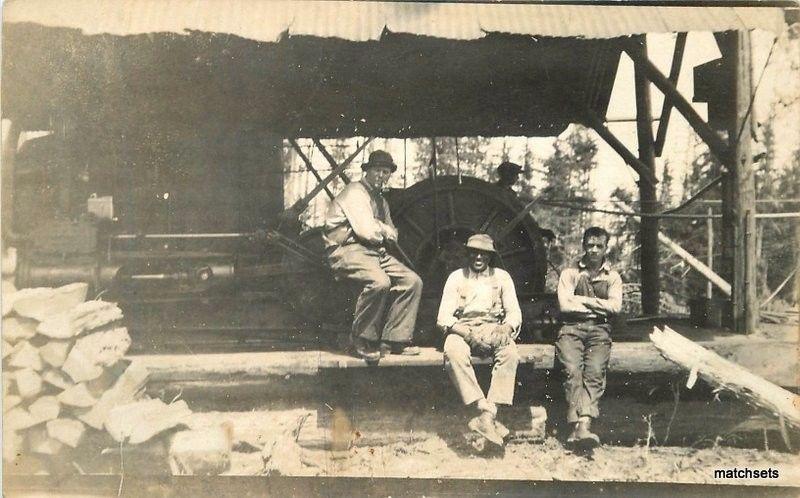 C-1910 Pacific Northwest Washington Logging Lumber Sawmill Industry RPPC 5097