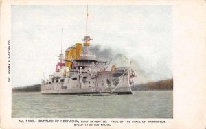 Battleship Nebraska US Navy Vintage Postcard JF235046