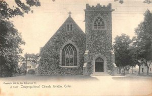 GROTON, CT Connecticut  CONGREGATIONAL CHURCH  1905 UDB Rotograph Postcard