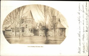 Petersham MA Library 1907 Used Real Photo Postcard