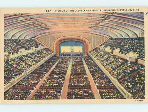 Unused Linen INTERIOR OF PUBLIC AUDITORIUM Cleveland Ohio OH Q9372