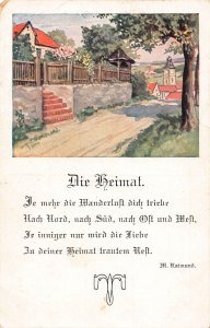 L465 Germany lied card song 1917 vintage field postcard