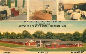 1940s Magnolia Motor Hotel Roadside Interior Vicksburg Mississippi MWM 5859