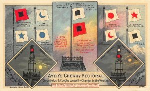 Lowell MA Ayer's Cherry Pectoral Signals 1880's 3 x 5 Tradecard