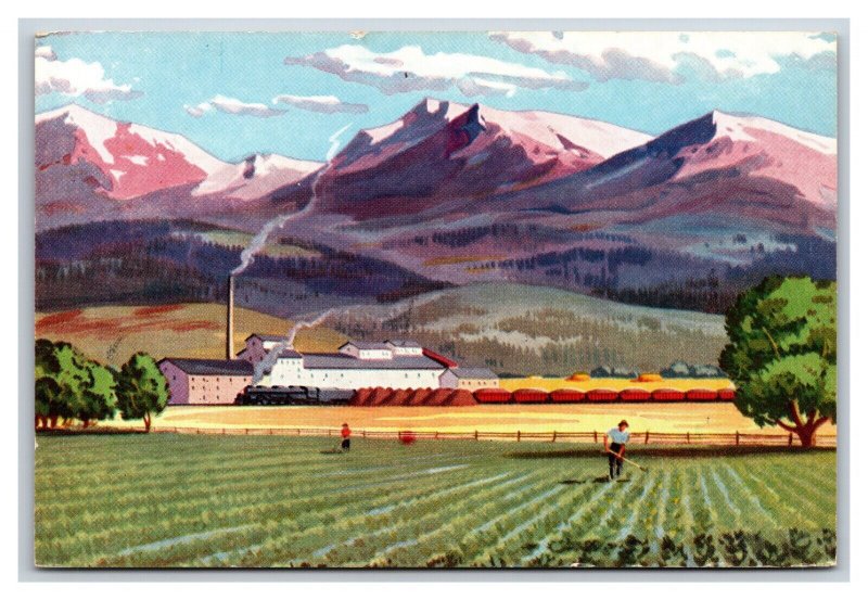 Painting of Colorado Mountians Union Pacific Railroad #3 UNP Chrome Postcard W20