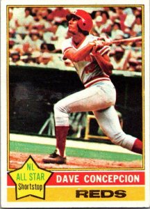 1976 Topps Football Card Dave Concepcion All Star Cincinnati Reds sk13560