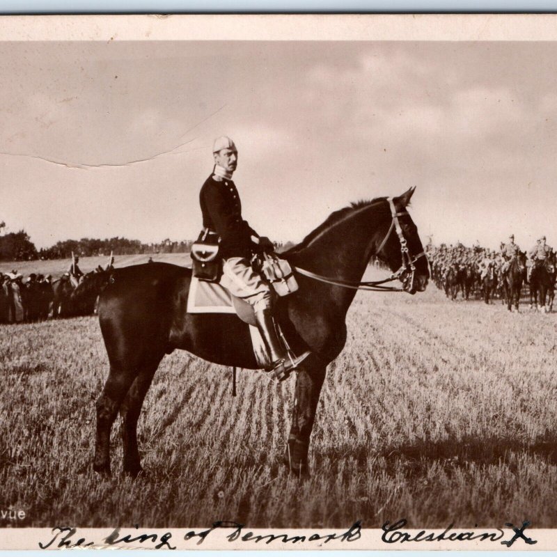 c1910s King of Denmark RPPC Christian X Kongerevue Royal Revue Real Photo A168