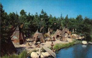 Early Disneyland, C-10, Peaceful Indian Village, Vintage Postcard