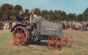 1919 Post WW1 International Tractor Rides Exhibition Show Rare Photo Postcard