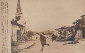 RPPC EXERMONT FRANCE AMERICAN CAPTURE WW1 MILITARY REAL PHOTO POSTCARD (c. 1919)