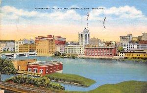 Riverfront And Skyline View - Grand Rapids, Michigan MI  