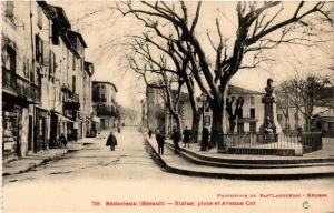  CPA BEDARIEUX - Statue place et Avenue Cot (518746)