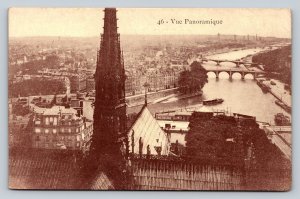 Panoramic View in France Vintage Postcard A228