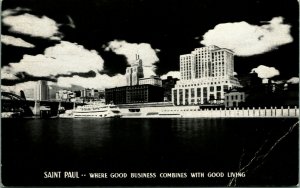 St Paul Where Good Business Combines With Good Living Minnesota MN Postcard UNP